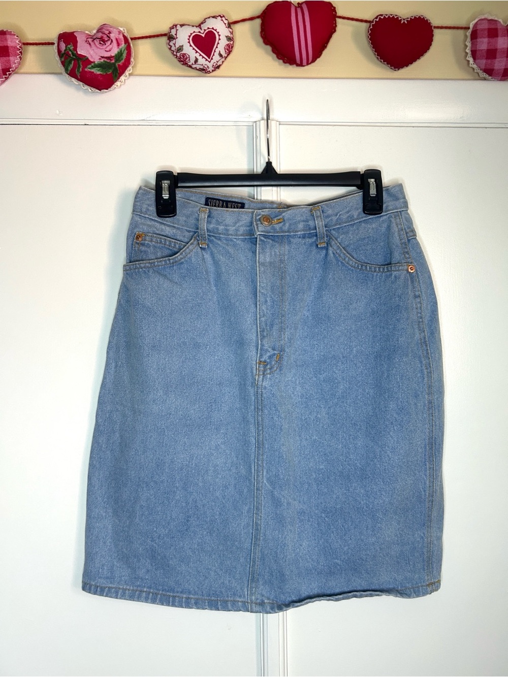 Vintage Sierra West Denim Light Wash Skirt